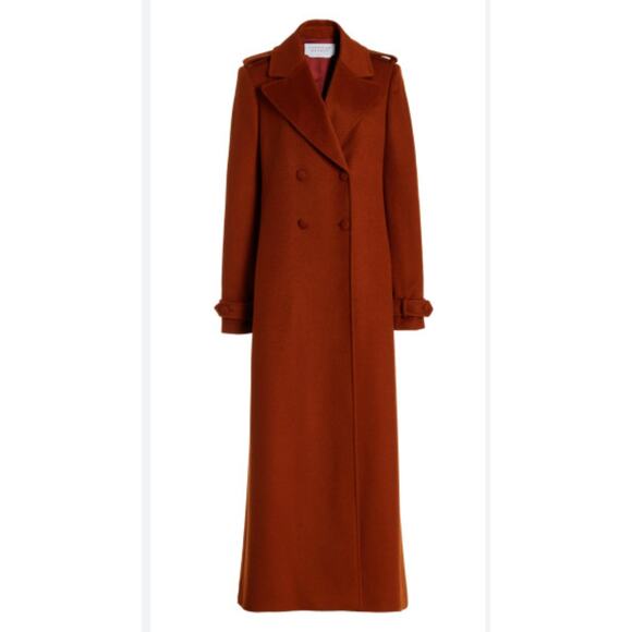 Gabriela Hearst Houstt Double Breasted 100% Cashmere Coat in Rust IT 42 US 6 - Picture 1 of 4